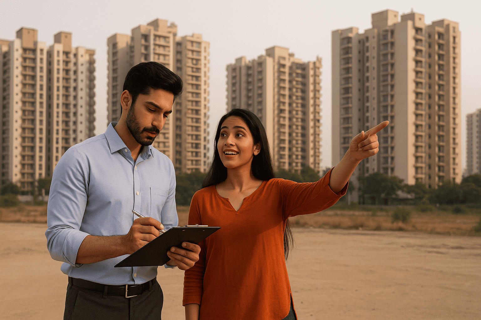 Resale Flats in Greater Noida – Site Visit with Buyer in 2025